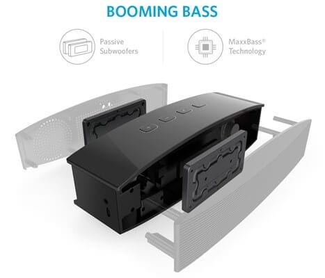 Anker A3143 bass - Best Portable Bluetooth Speaker under $100