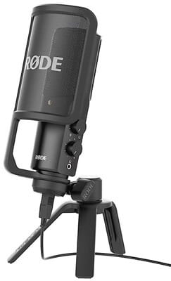 Rode NT USB has plenty of useful accessories for being best condenser mic under 300